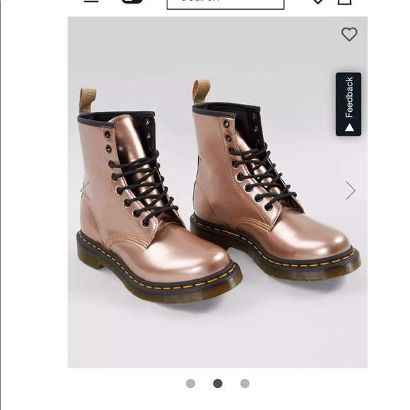 Dr. Martens Shoes - NWOB Dr. Marten’s Vegan Leather 1460 Boot (Size 10, Metallic Rose Gold)